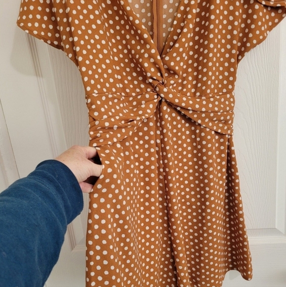 Leith Romper Size Small Rustic Orange Short Sleeve Beachy Summer Ready - Picture 7 of 11